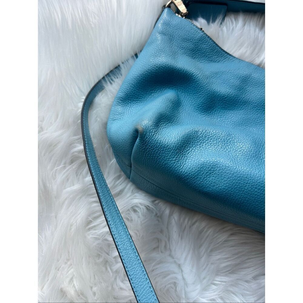 COACH EAST/WEST CELESTE CONVERTIBLE HOBO IN PEBBLE LEATHER F36628 SV/BLUE - Picture 4 of 11